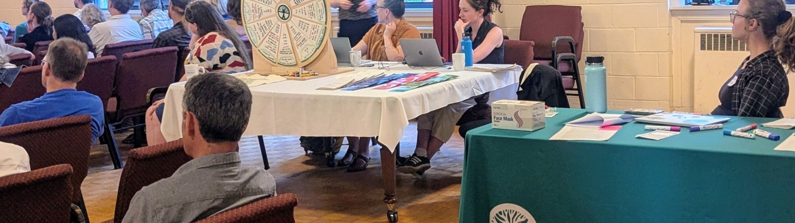 Meeting with guests and staff at EAC tables