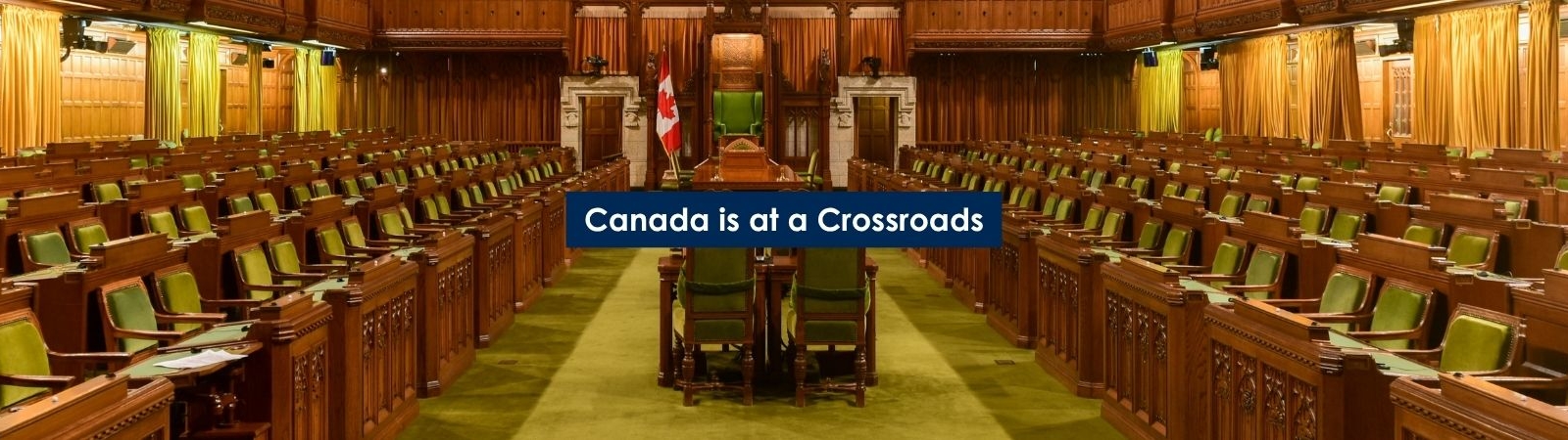 image of empty seats in the House of Commons