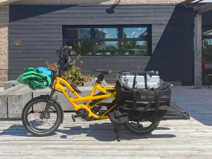 Pop up bike hub mini cargo bike