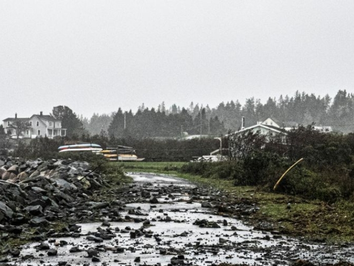 a washed out road