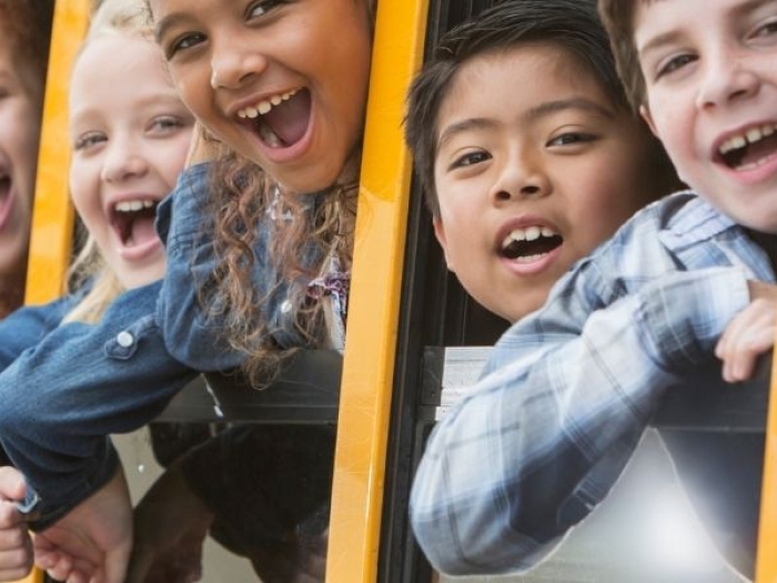 Children on a schoolbus 
